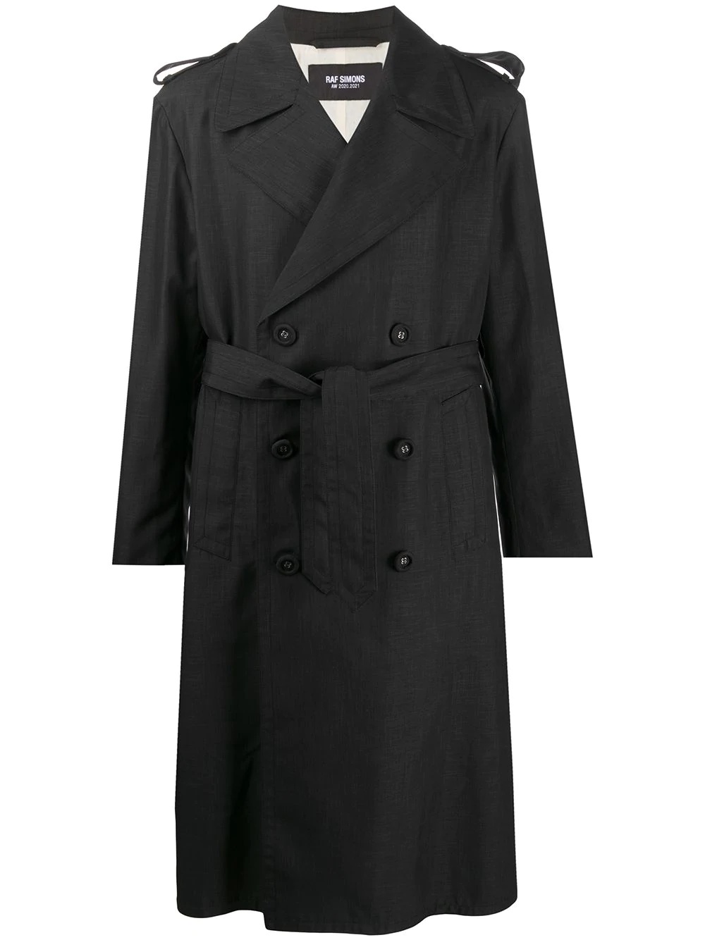 double-breasted trench coat - 1