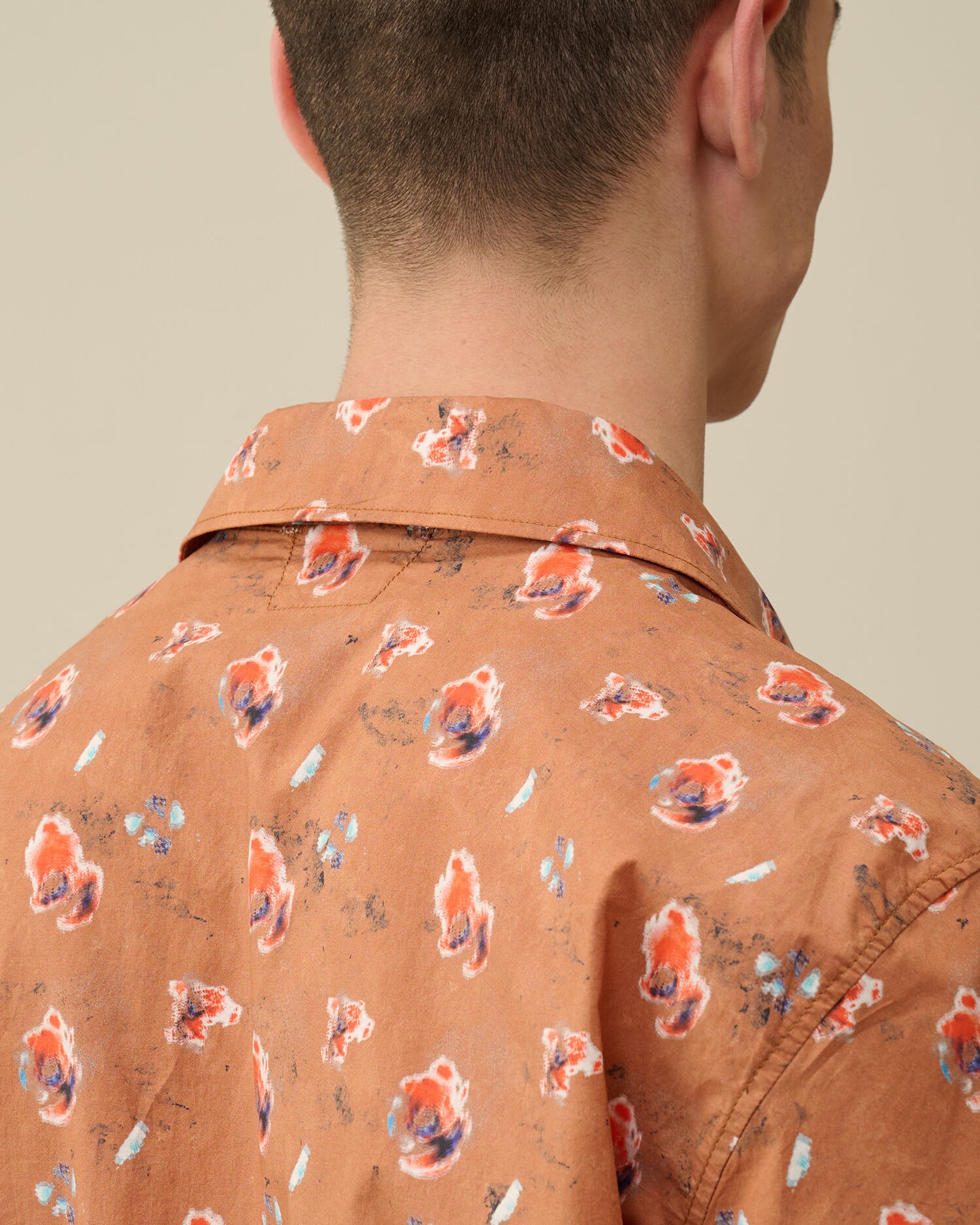 Popeline Sponged Print Shirt - 5