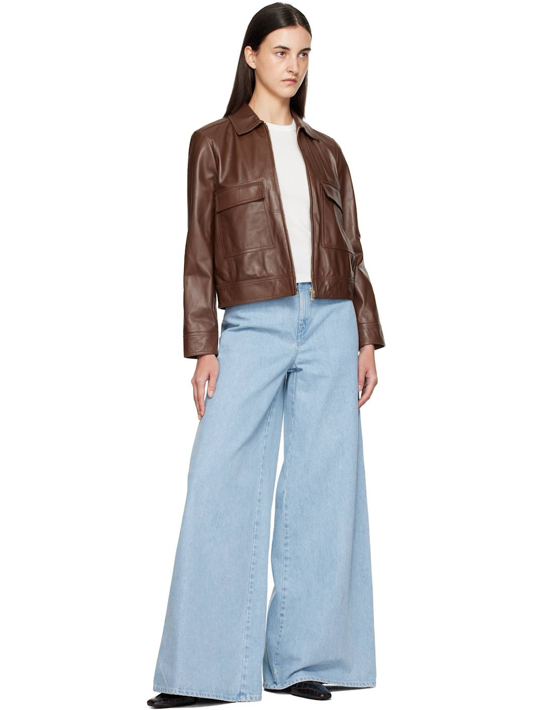 Brown Nepet Leather Jacket - 4