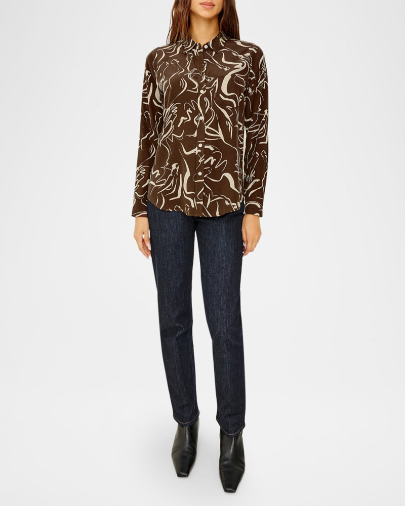 Rails Kate Silk Long-Sleeve Blouse outlook