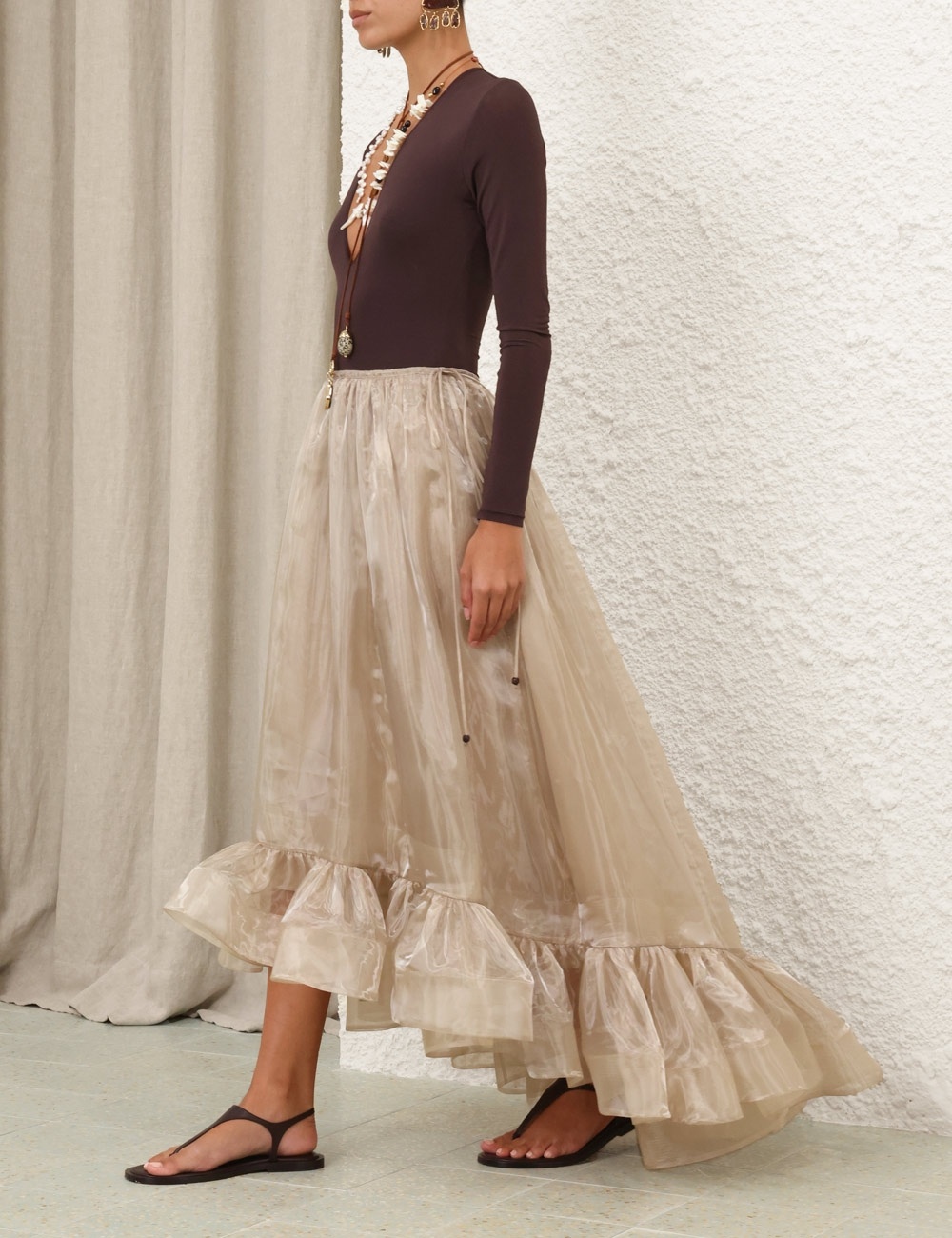 DAWNING FLOUNCE MAXI SKIRT - 3