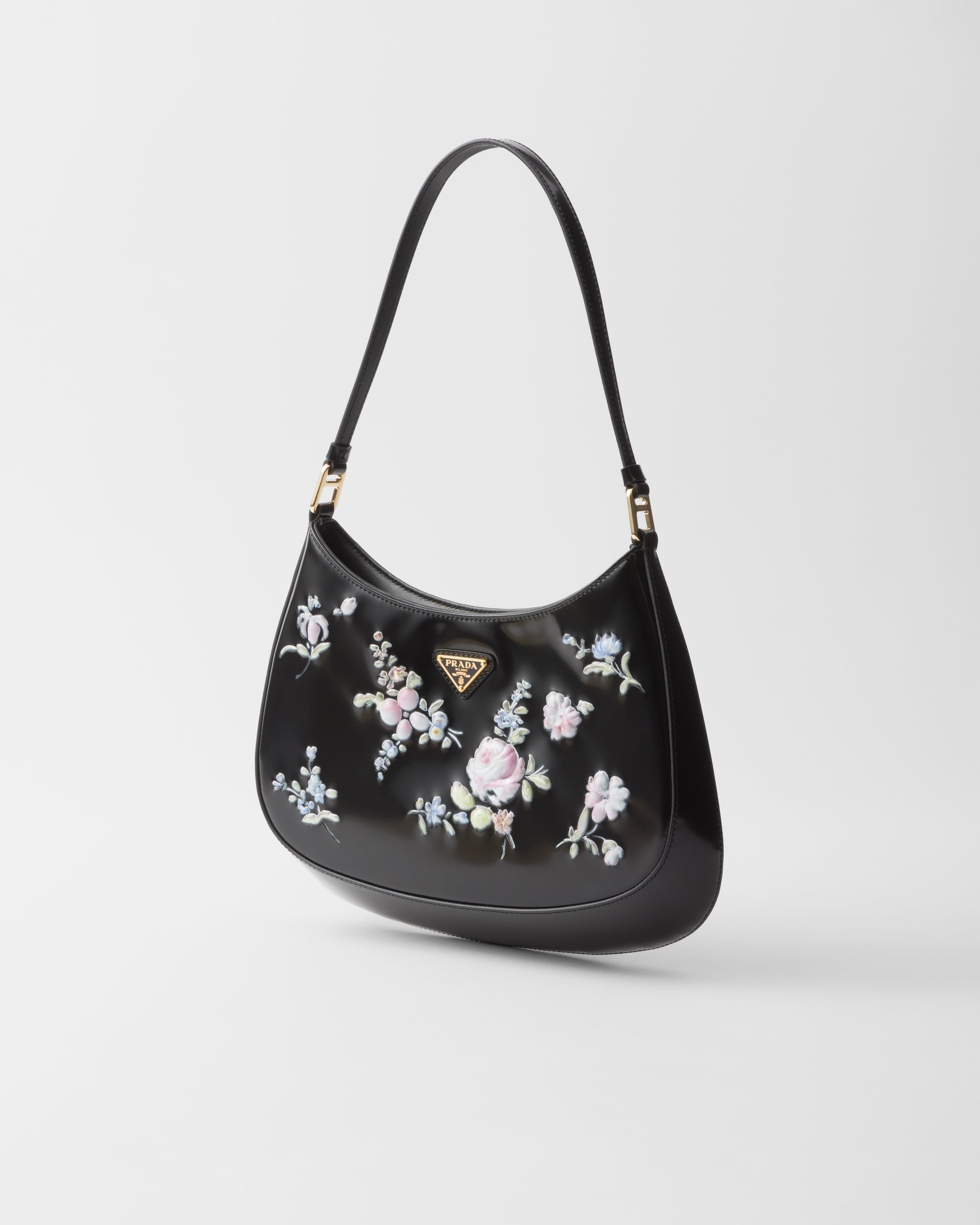 Prada Cleo printed brushed leather shoulder bag - 2
