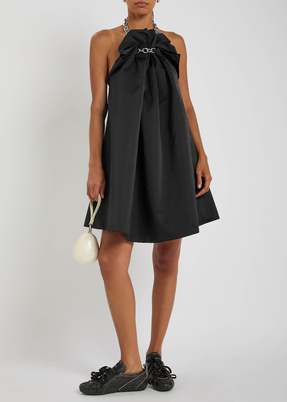 Simone Rocha Ruched Balloon Satin Mini Dress - 4