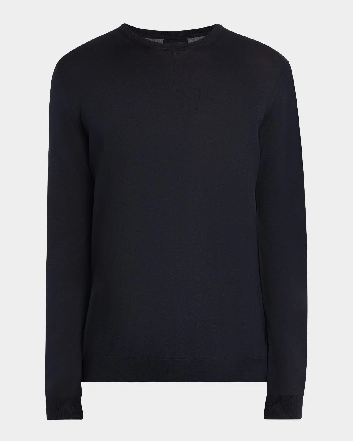 Men's Silk-Cotton Crew Sweater - 1