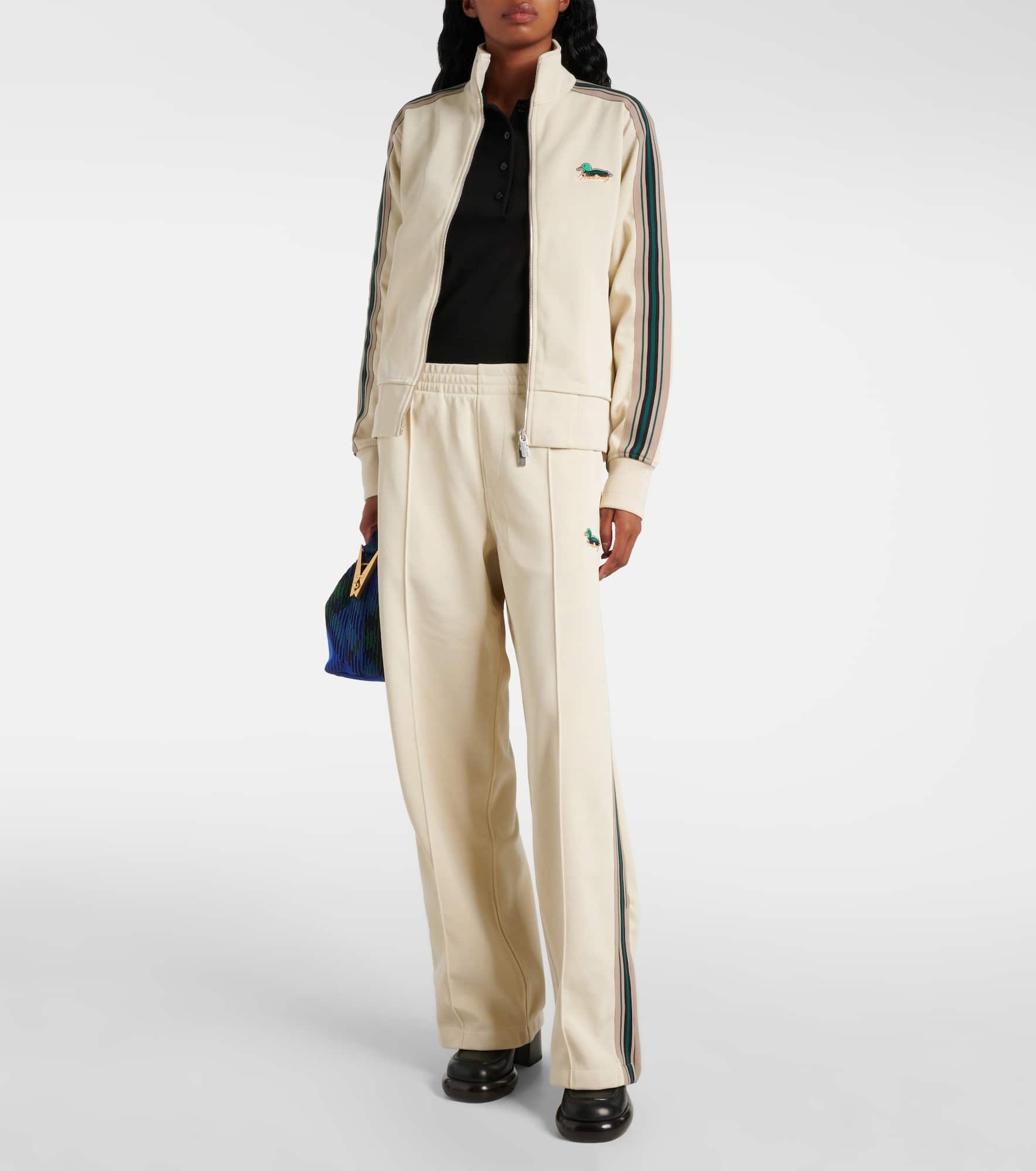 Logo jersey track pants - 2
