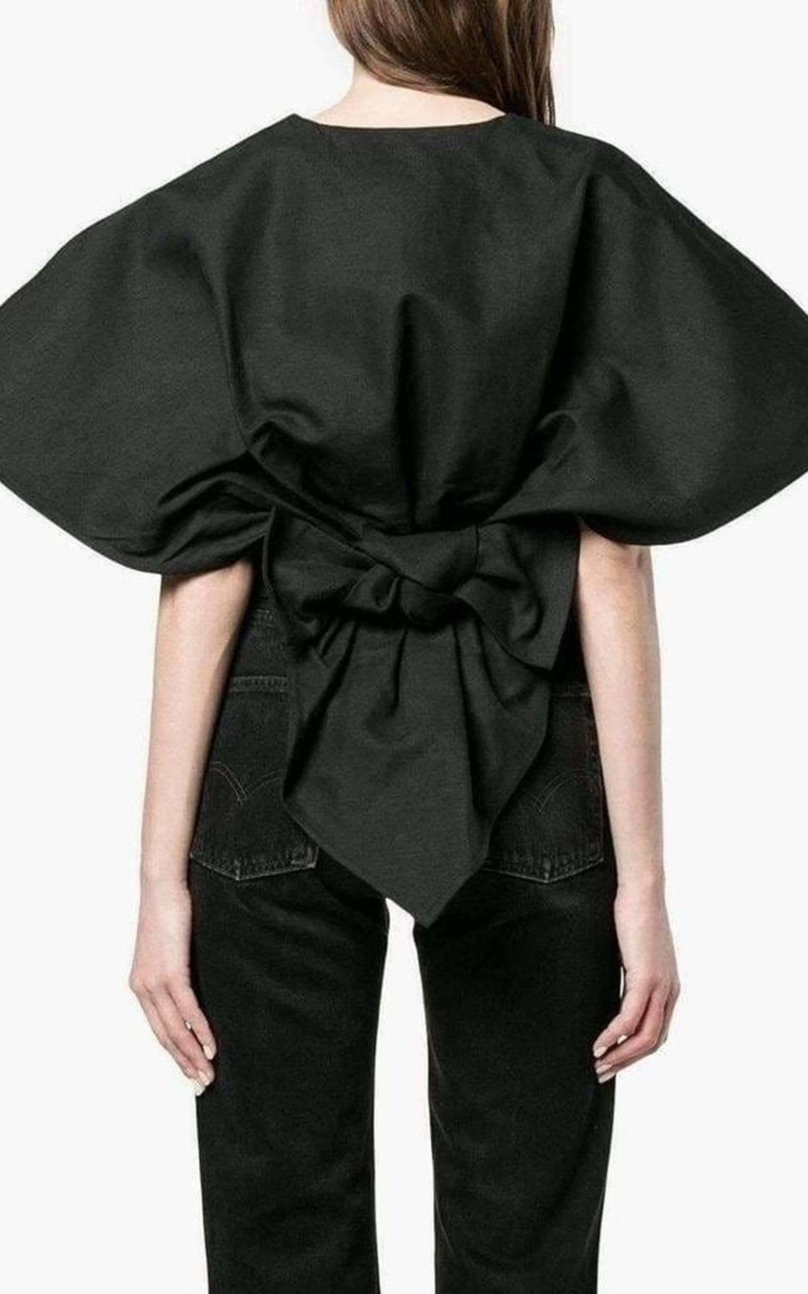 Cropped Bolero Wrap Blouse - 3