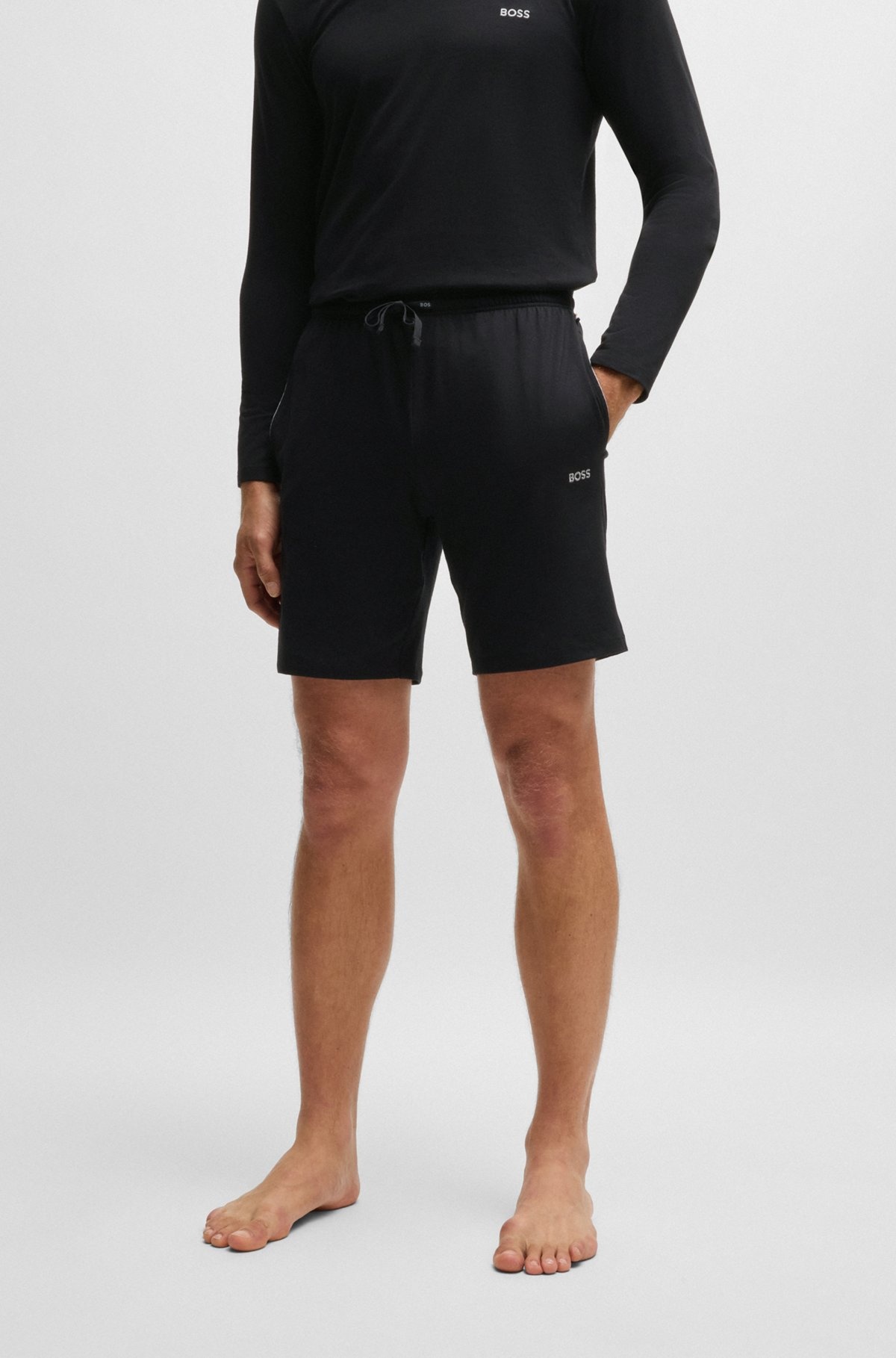 STRETCH-COTTON REGULAR-FIT SHORTS WITH LOGO DETAIL - 2