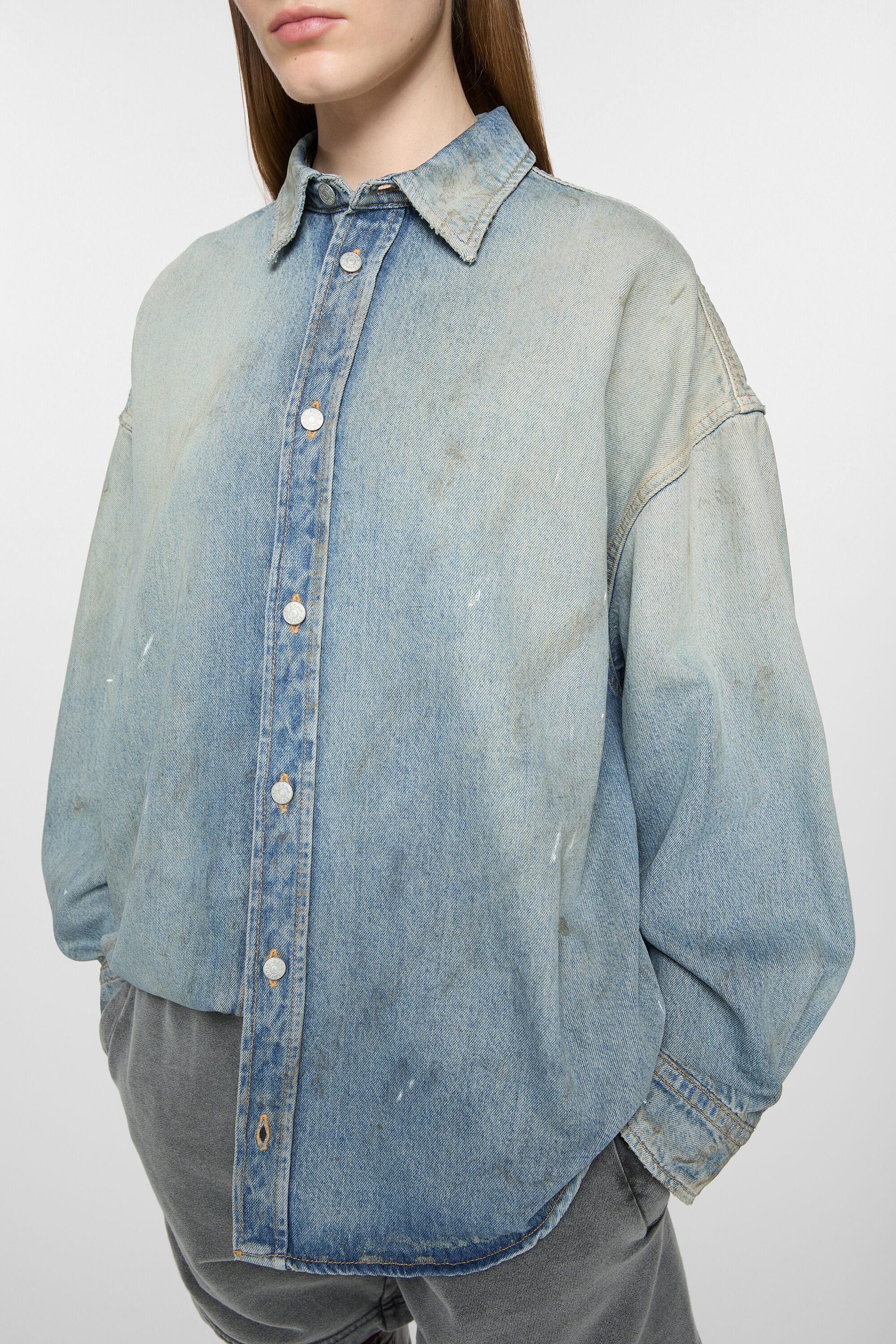 Denim button-up shirt - Light blue - 4