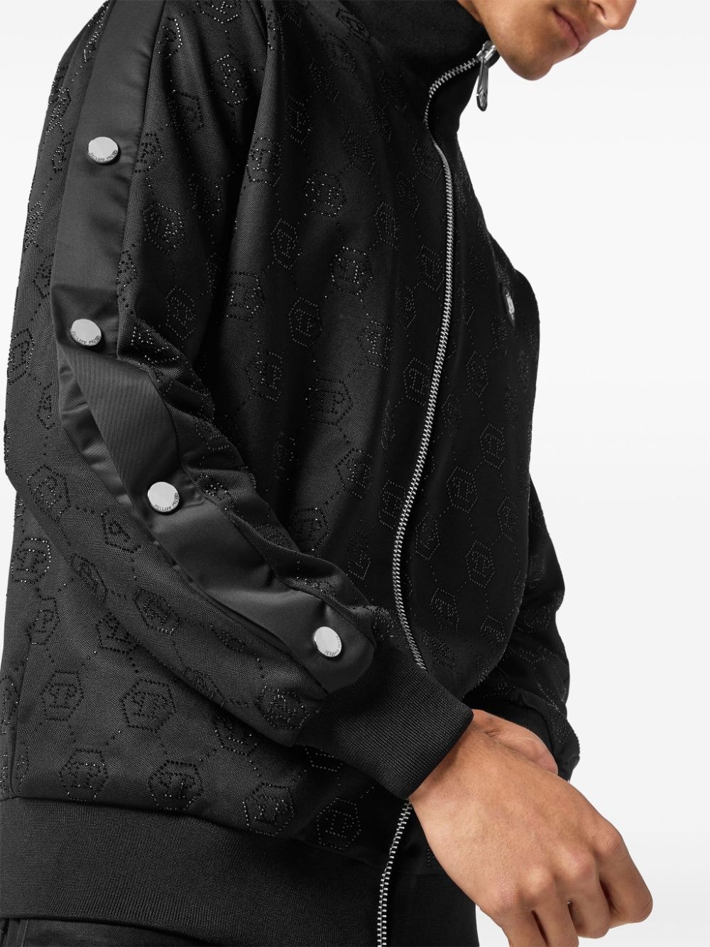monogram-embellished jacket - 4