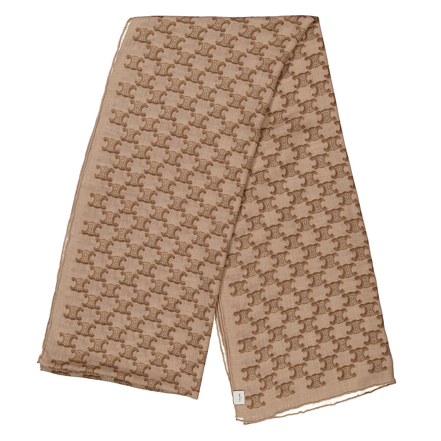 Celine Monogram Cashmere Muslin Stole - 3
