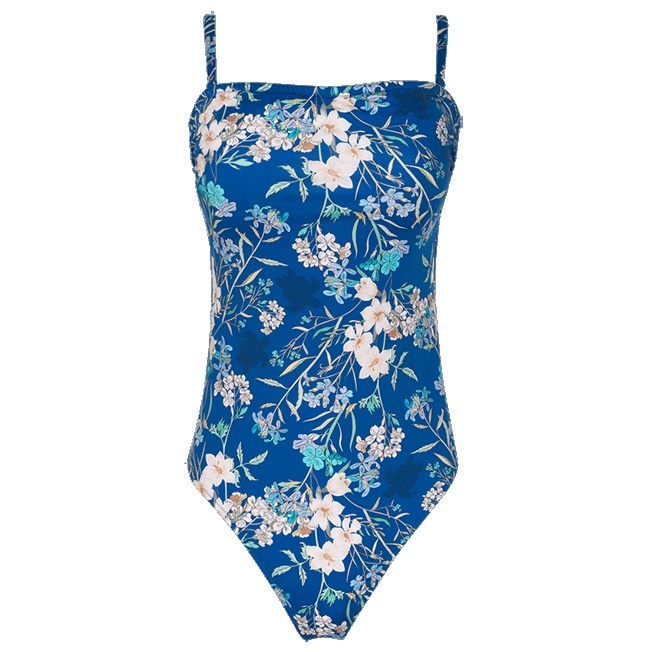 Women Bustier One piece Swimsuit Botanicals - 1