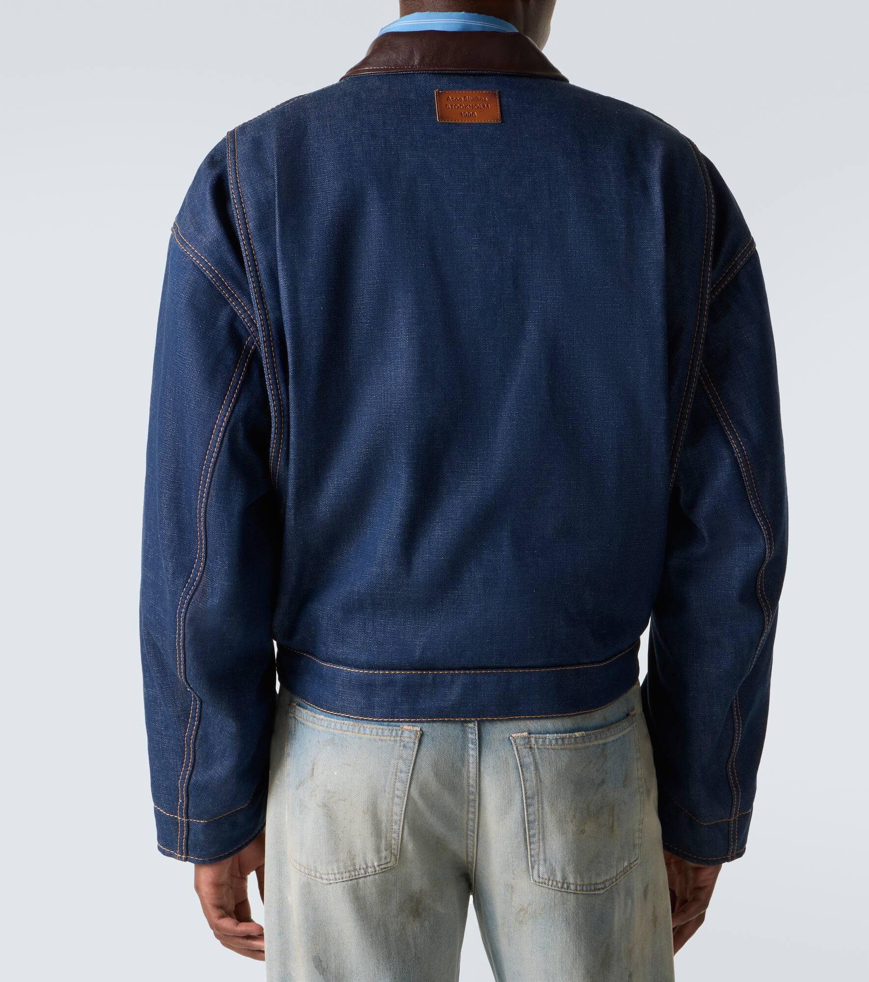 Cotton denim blouson jacket - 4