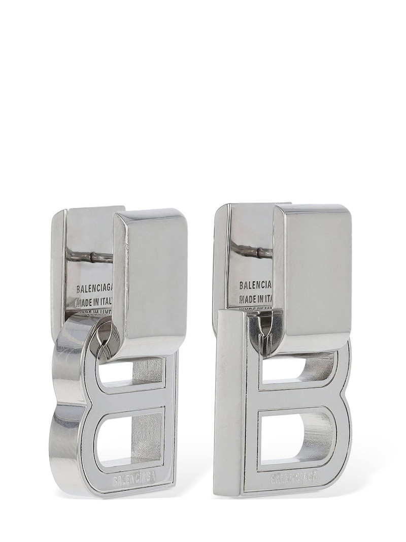 BALENCIAGA Hourglass brass earrings outlook