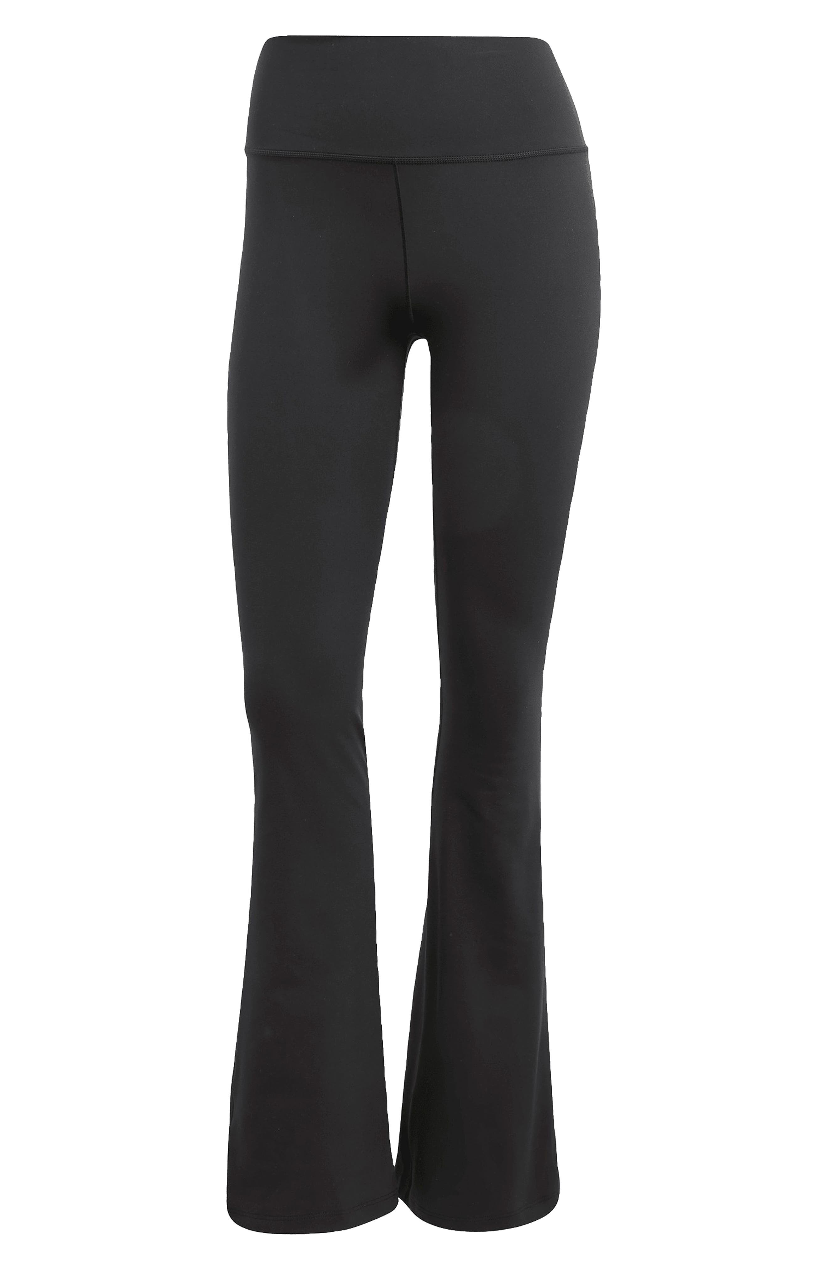 adidas All Me Flare Leggings in Black/Black at Nordstrom - 4