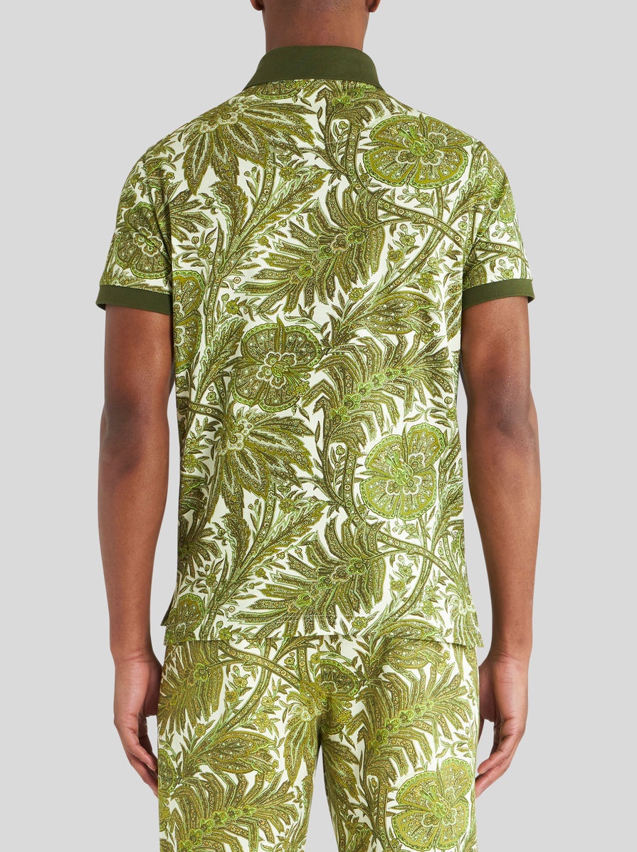 PRINTED COTTON POLO SHIRT - 4