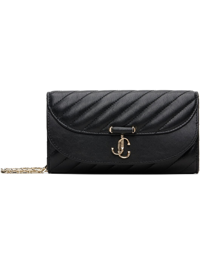 Black Curve Chain Wallet Bag 1
