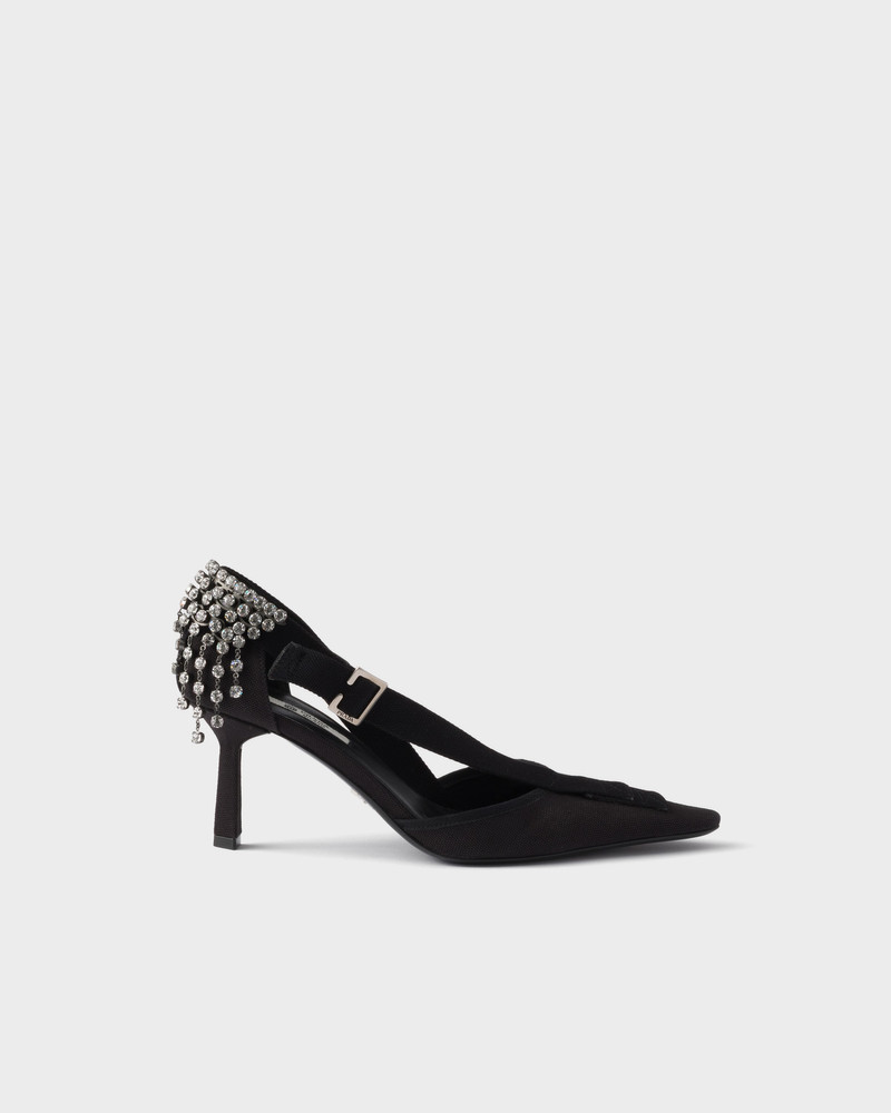 Prada Canvas pumps with crystals outlook
