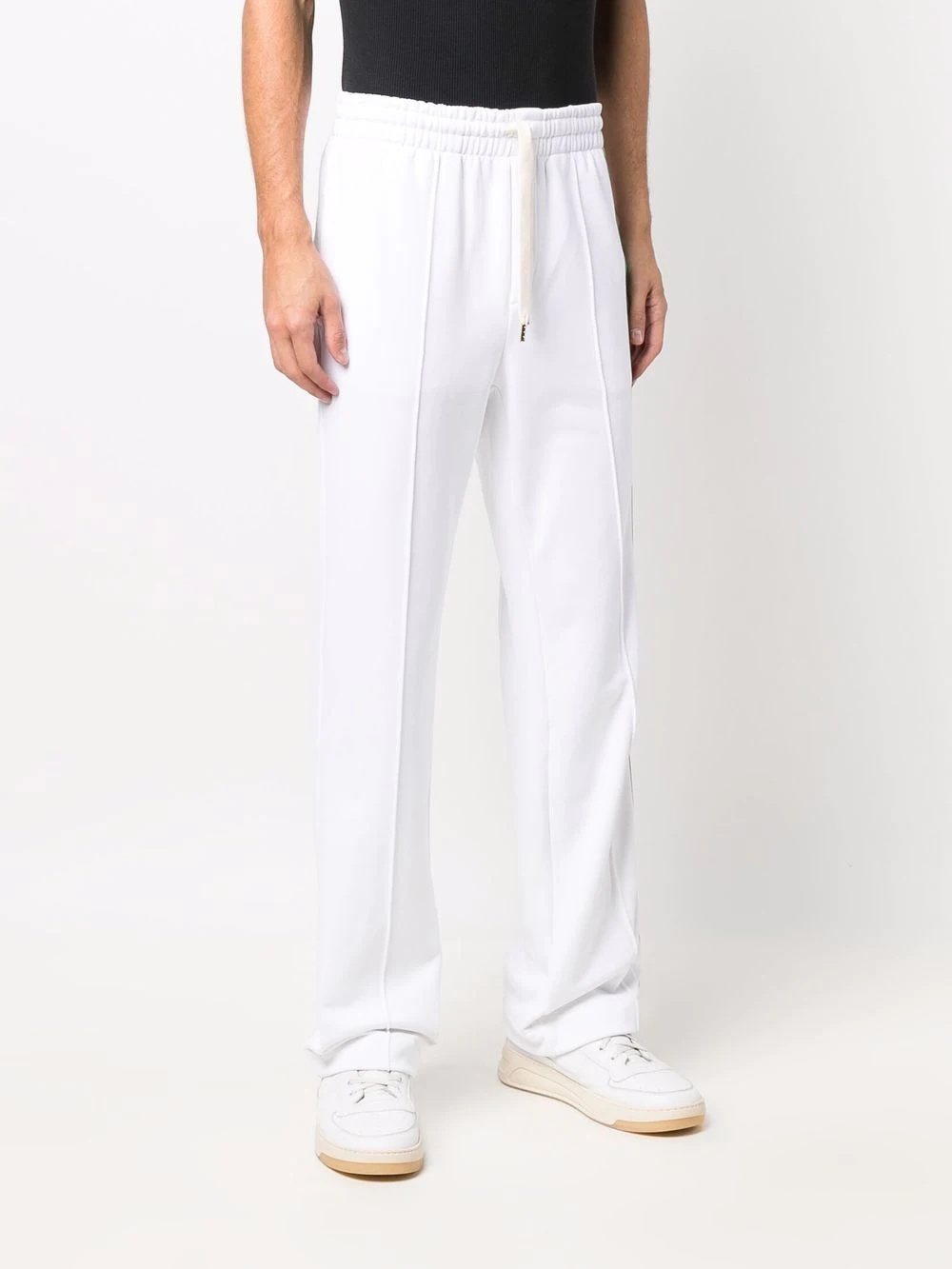 embroidered-logo striped joggers - 3