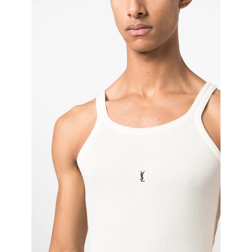 Saint Laurent Neutrals T-Shirts & Vests - Vests & Tanks Men - 5