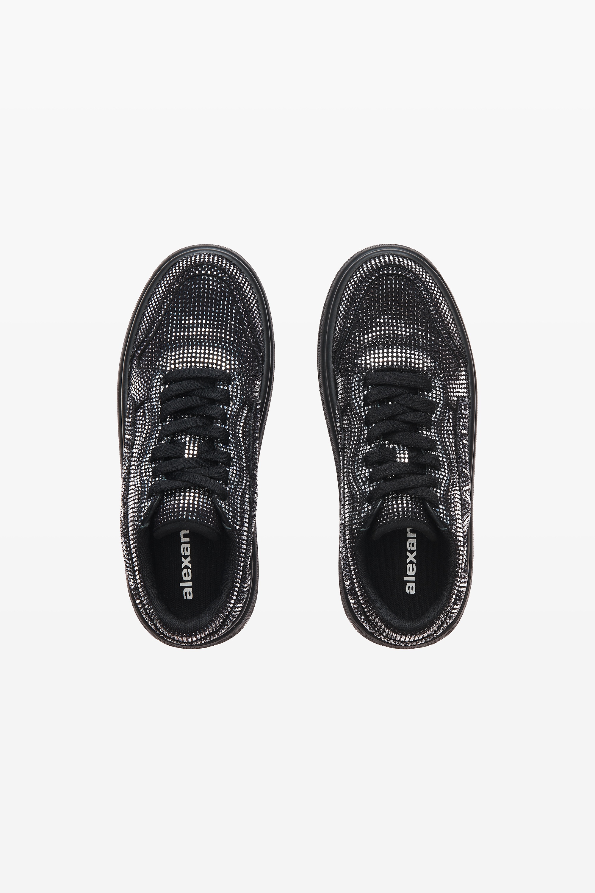 puff crystal hotfix sueded sneaker - 6