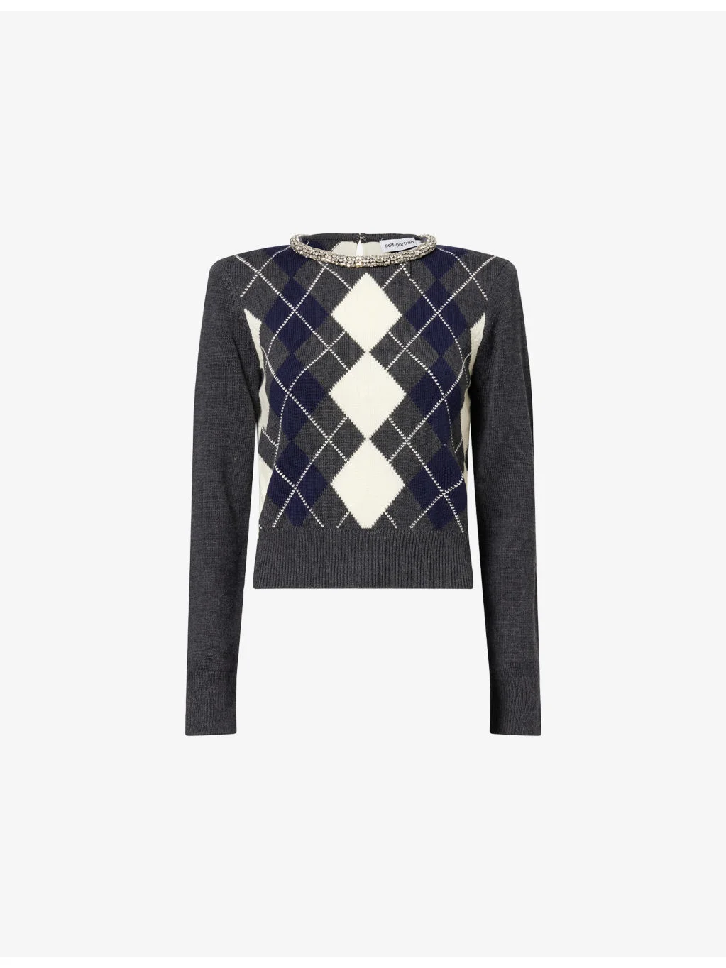 Argyle Crystal Wool Jumper - 1