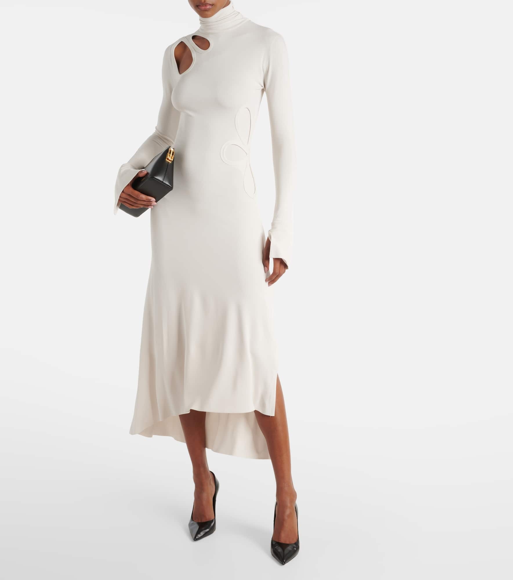 Cutout jersey midi dress - 2