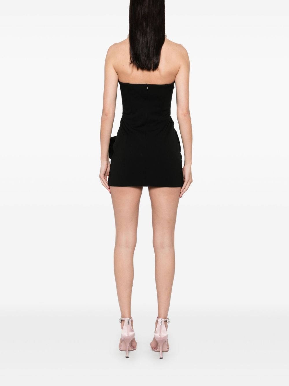 strapless mini dress - 4