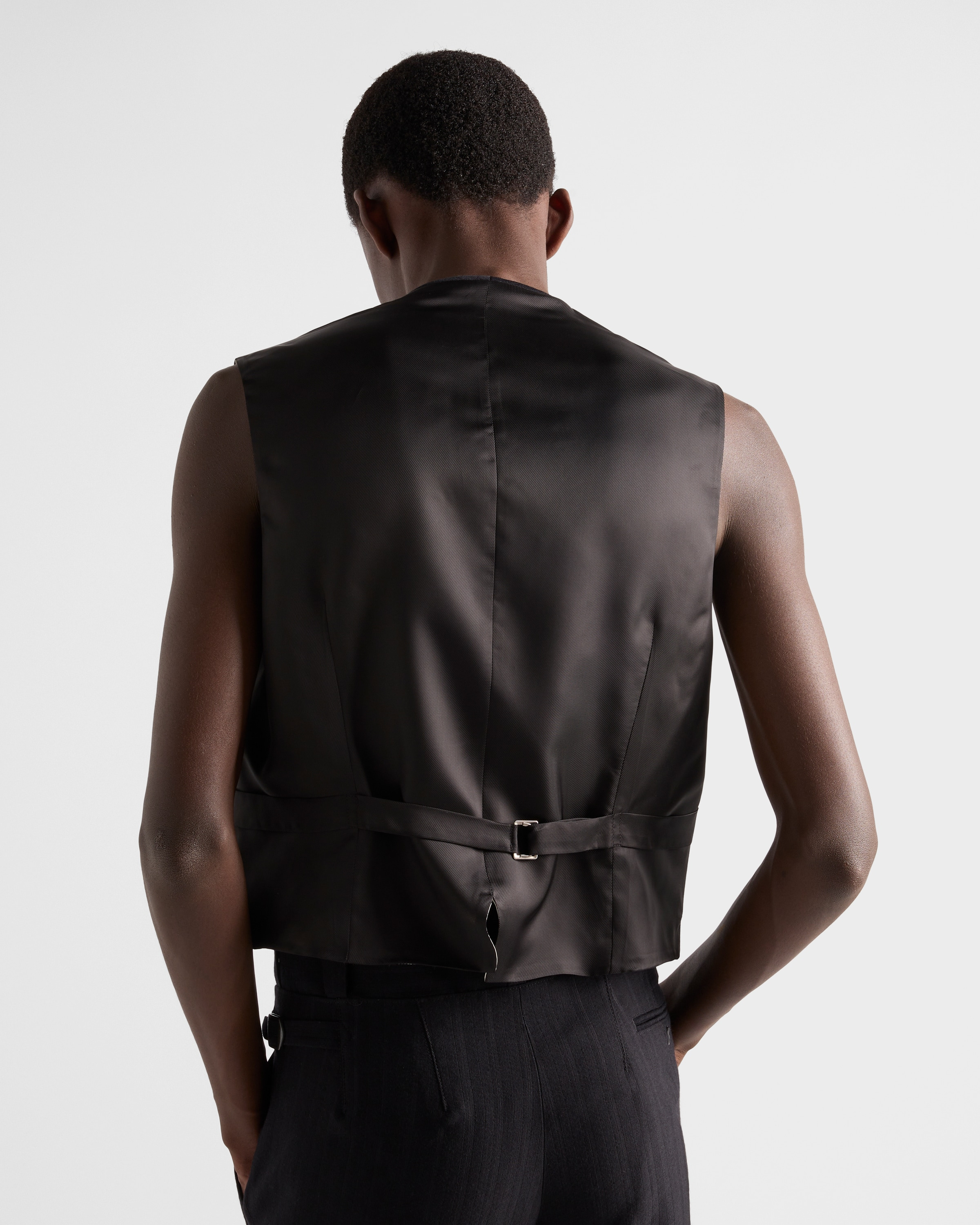 Single-breasted wool blend vest - 5