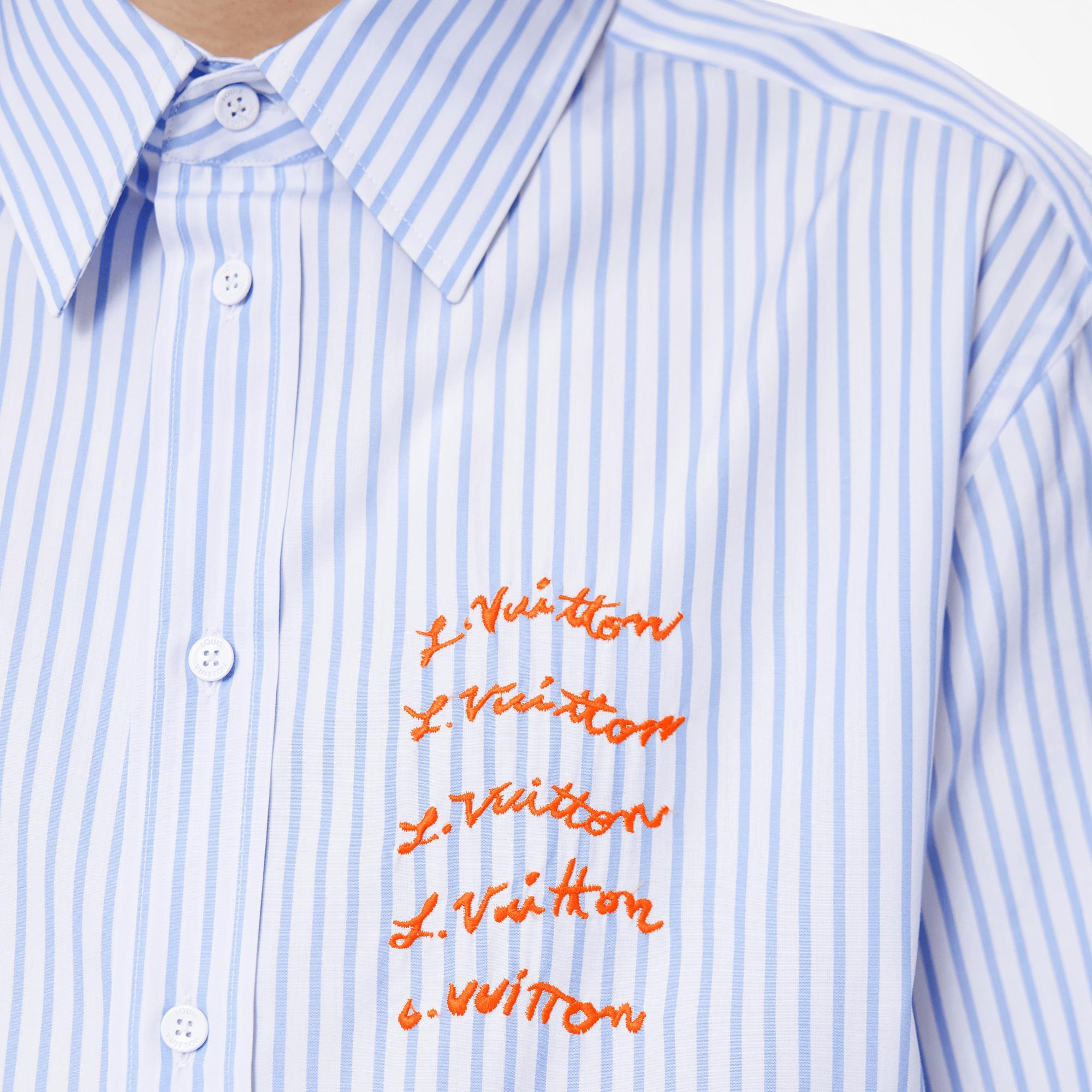 Embroidered Vuitton Short-Sleeved Shirt - 4