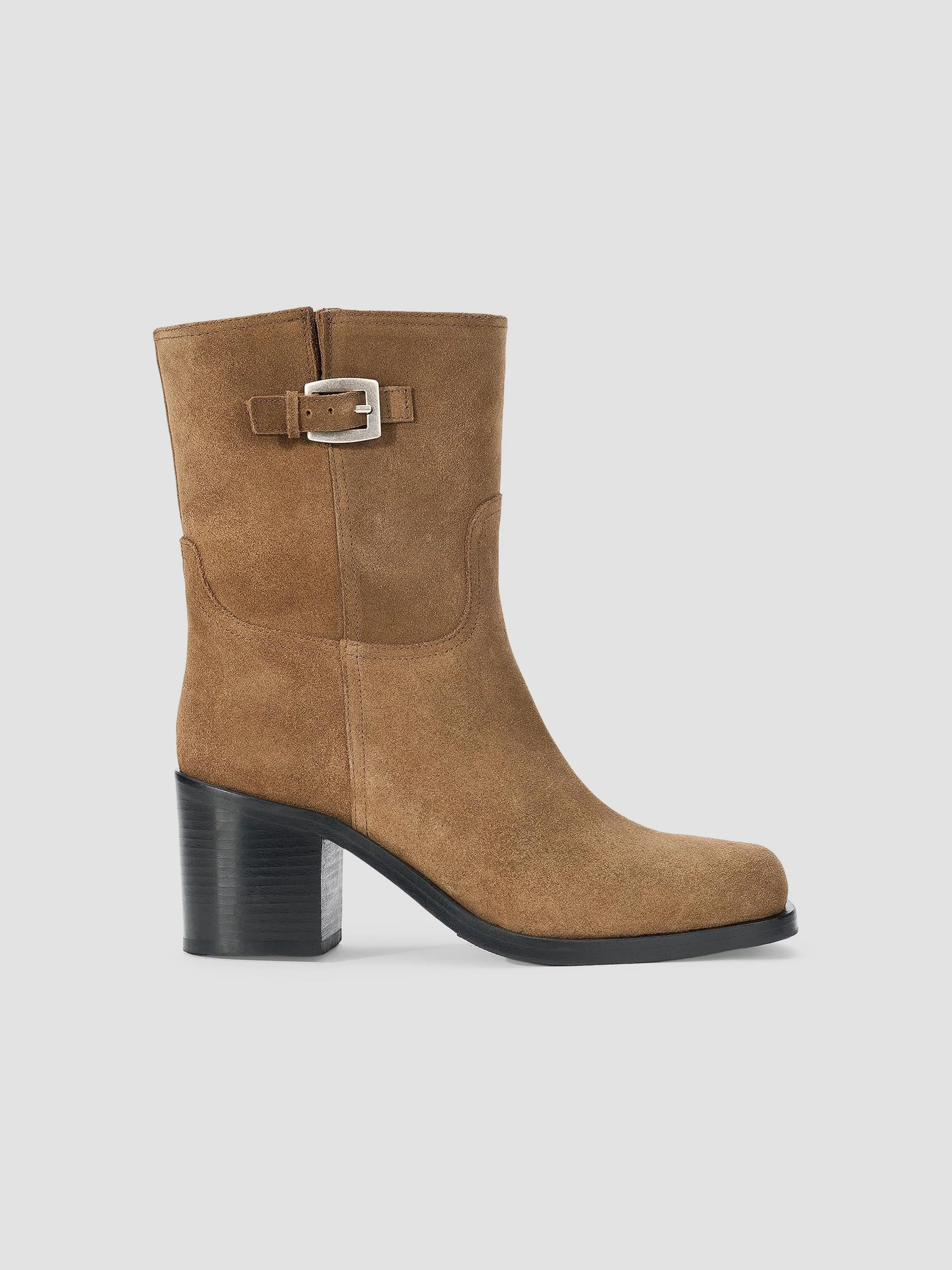 Women's Brooklyn 75MM Suede Ankle Boots - Husk - 1