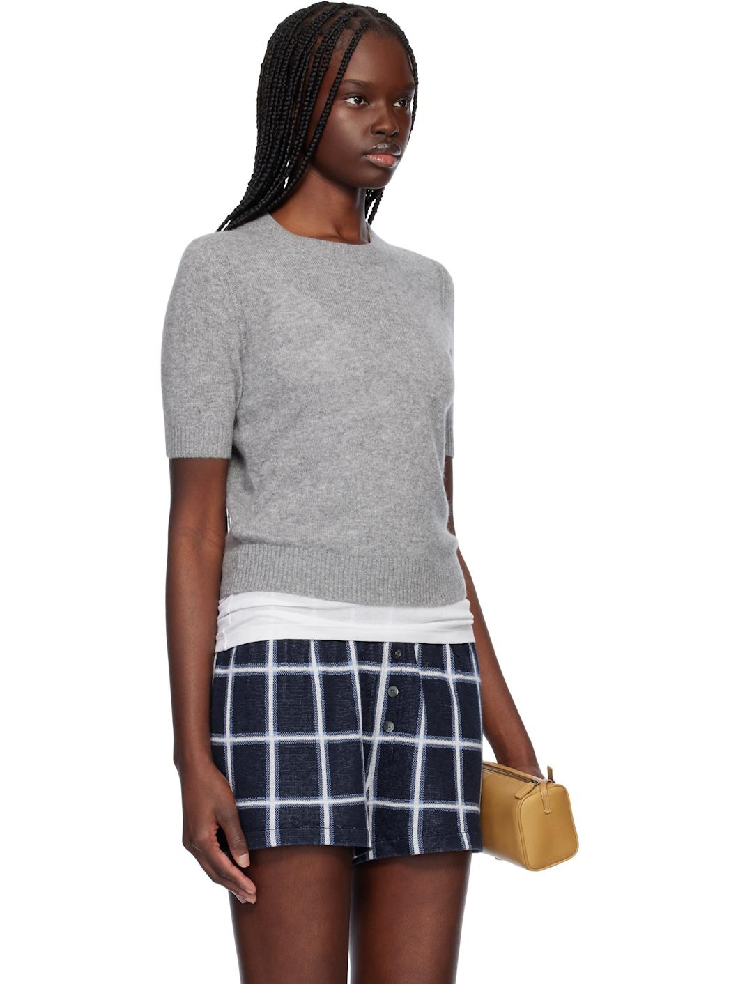 Gray Sweater T-shirt - 2