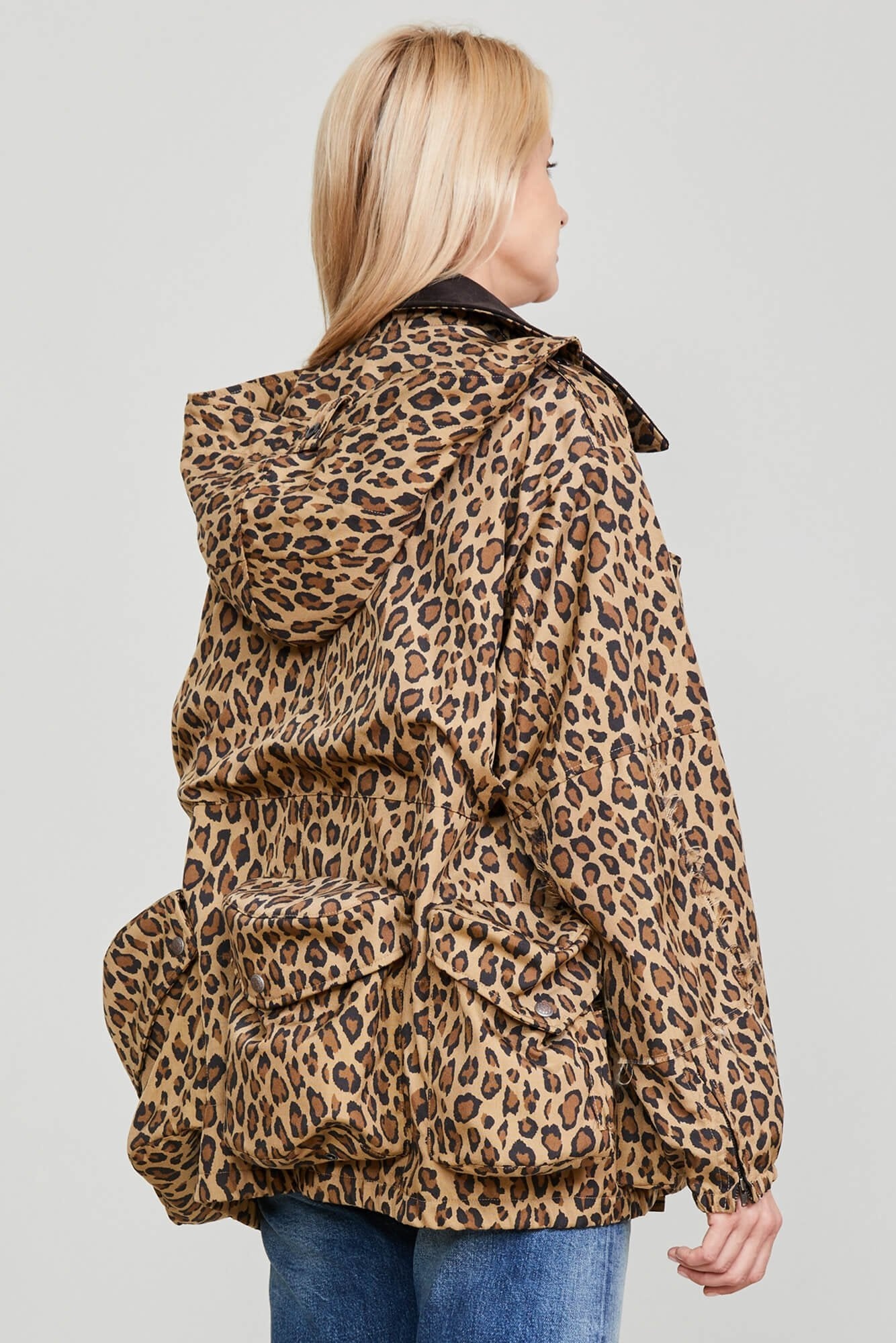 MULTIPOCKET WINDBREAKER - PRINTED LEOPARD - 5