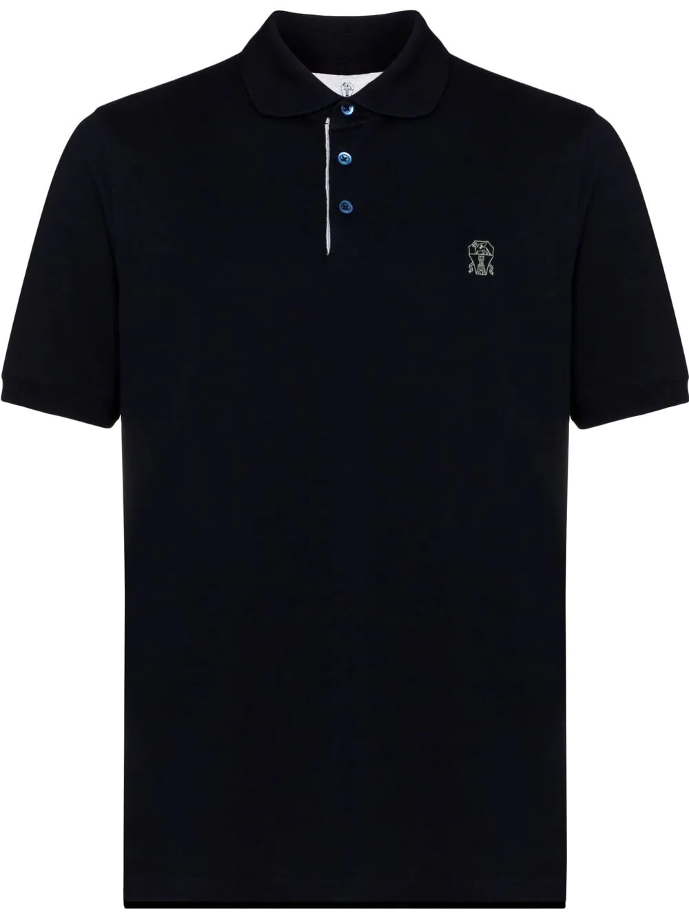 logo-print cotton polo shirt - 1