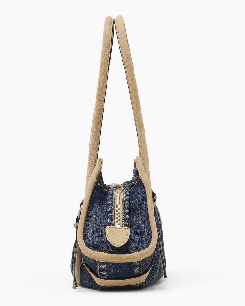 THE DENIM SUEDE CRISTINA SATCHEL 4