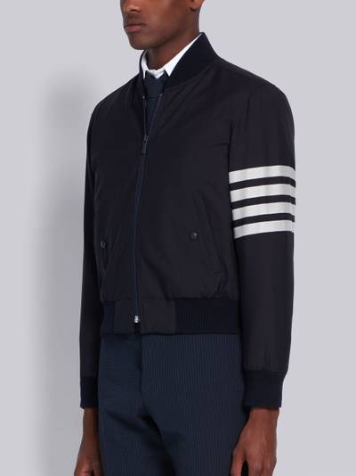 Thom Browne Navy Knit Blouson 4-Bar Jacket outlook