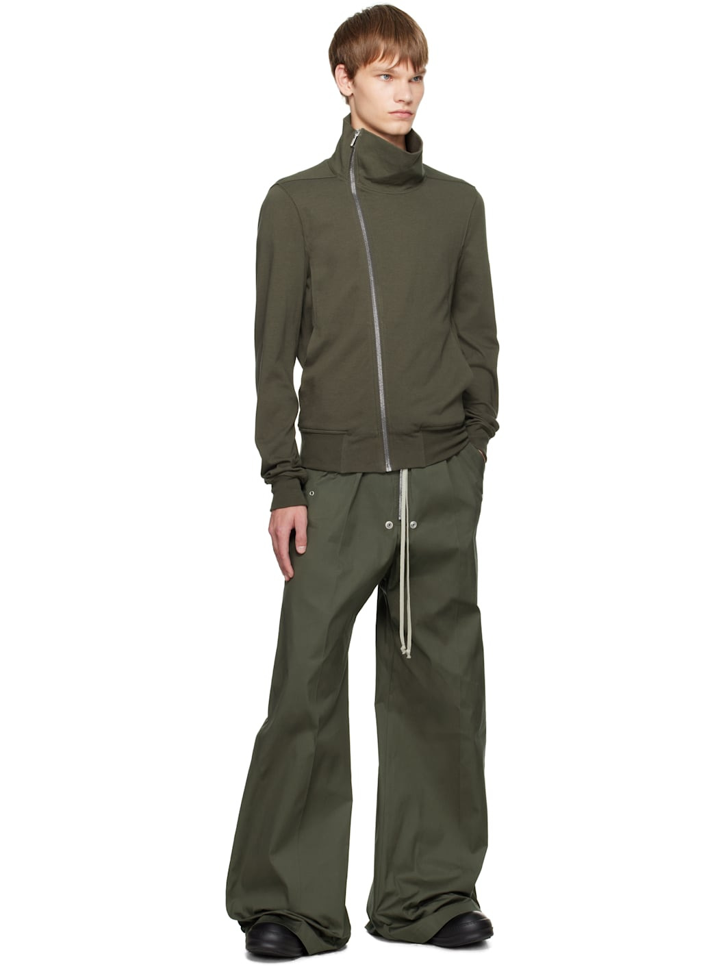 Khaki Concordians Wide Bela Trousers - 4