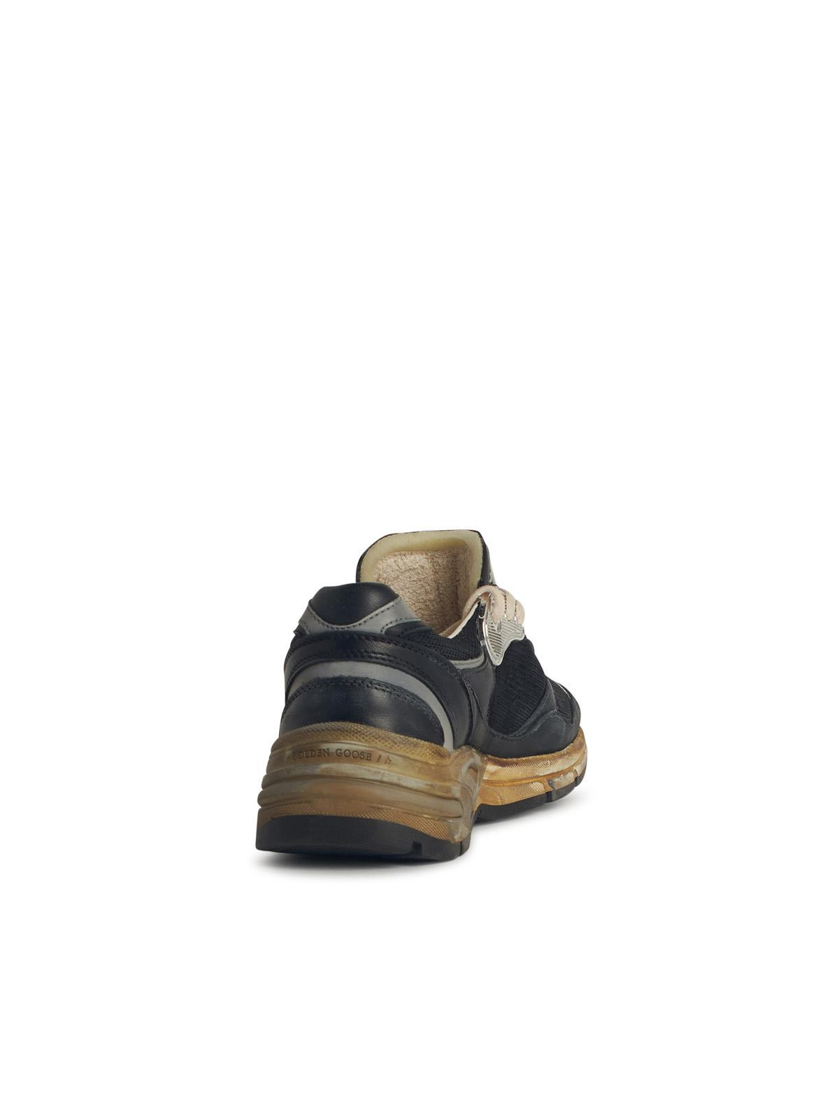 Golden Goose 'Running Dad' Black Leather Blend Sneakers Women - 3