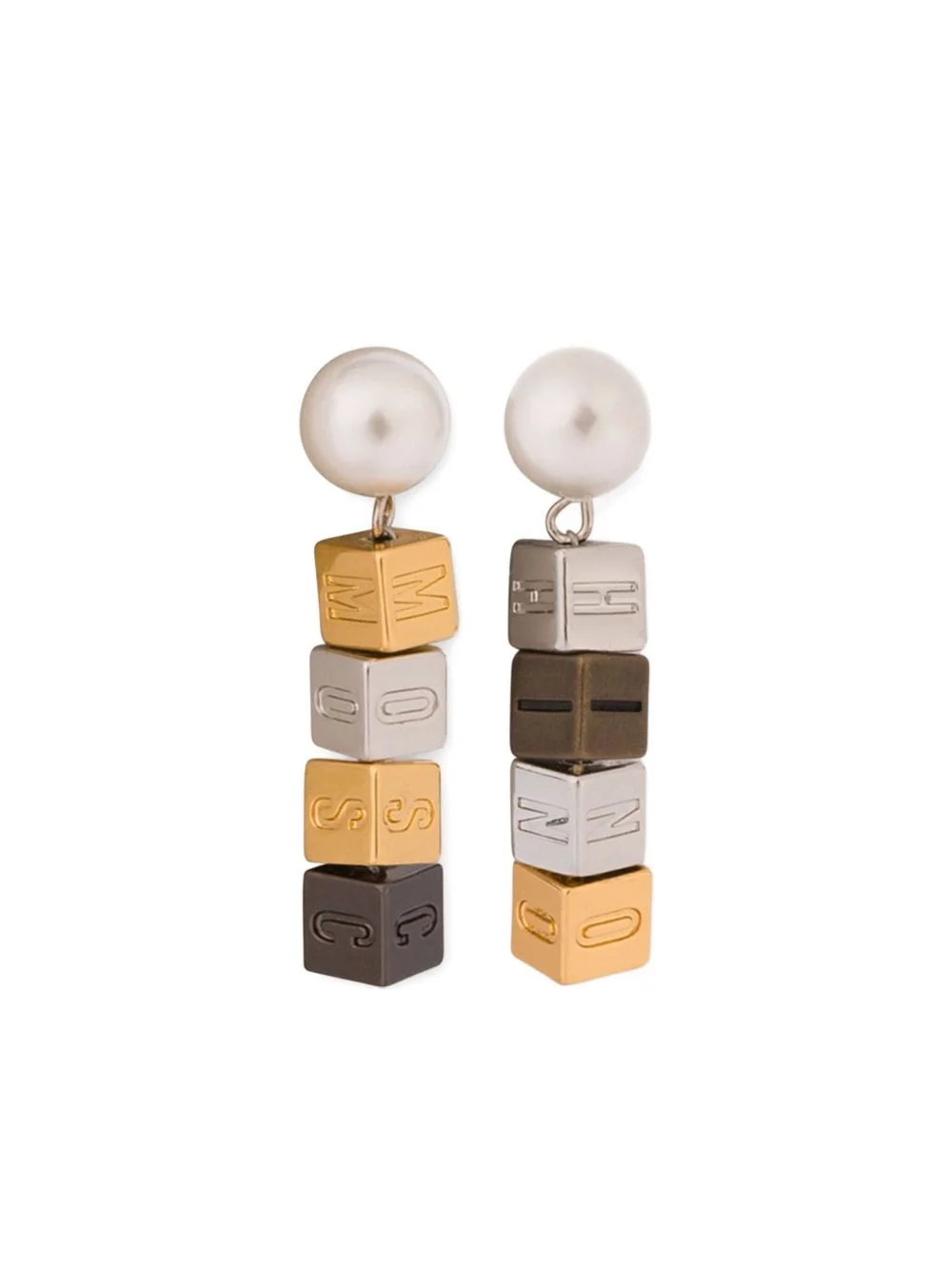 logo-beaded earrings - 1