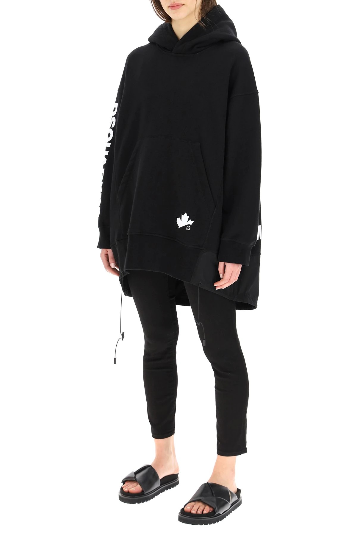 OVERSIZED SWEATSHIRT WITH NYLON INSERT - 2