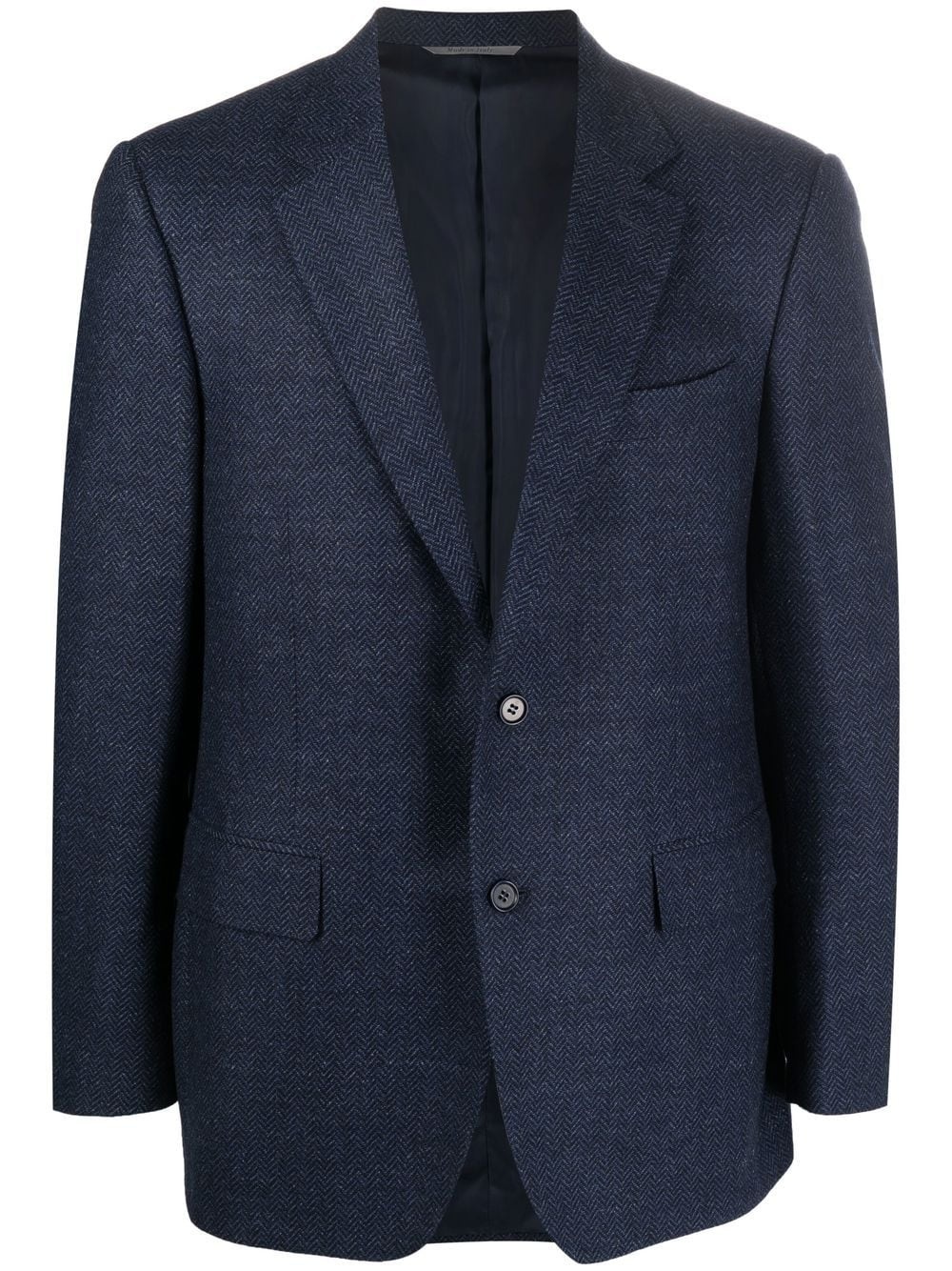 single-breasted wool blazer - 1