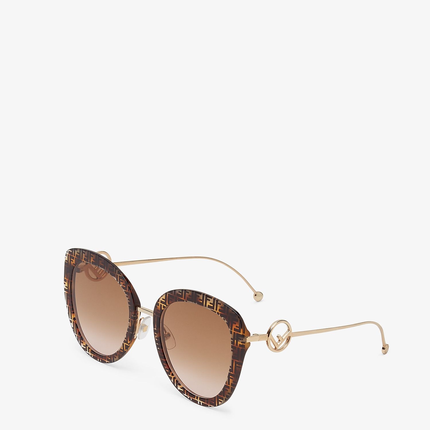 FF Havana acetate and metal sunglasses - 2