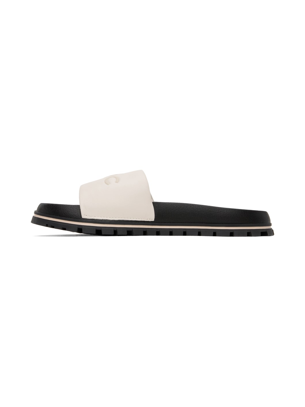White 'The Leather Slide' Sandals - 3