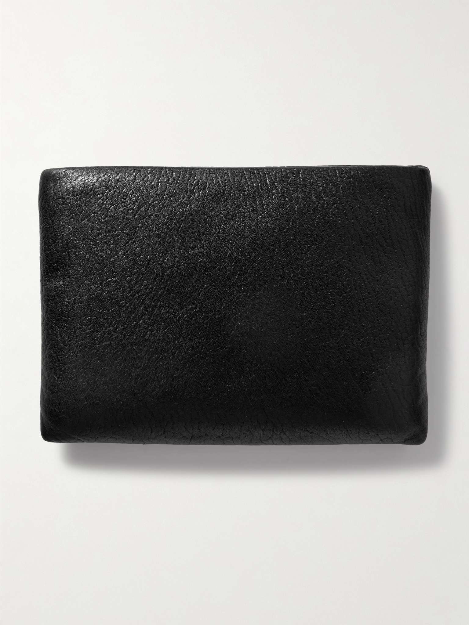 SAINT LAURENT Logo-Debossed Textured-Leather Pouch | REVERSIBLE