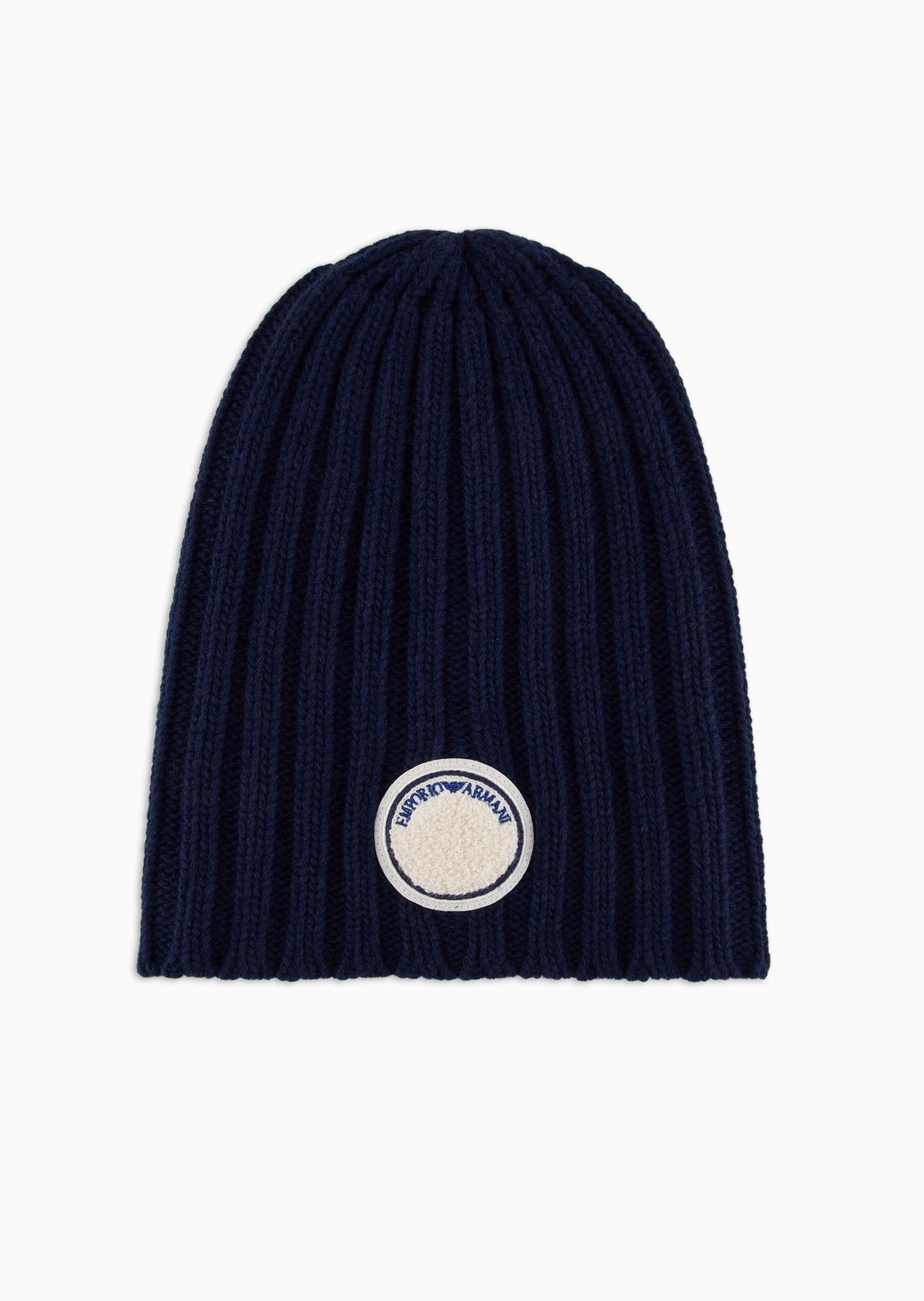 ASV Capsule ribbed wool-blend beanie with patch - 1