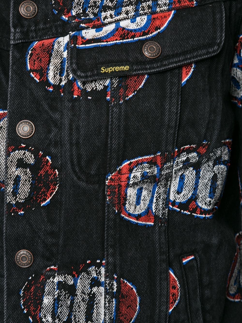 666 denim trucker jacket - 5