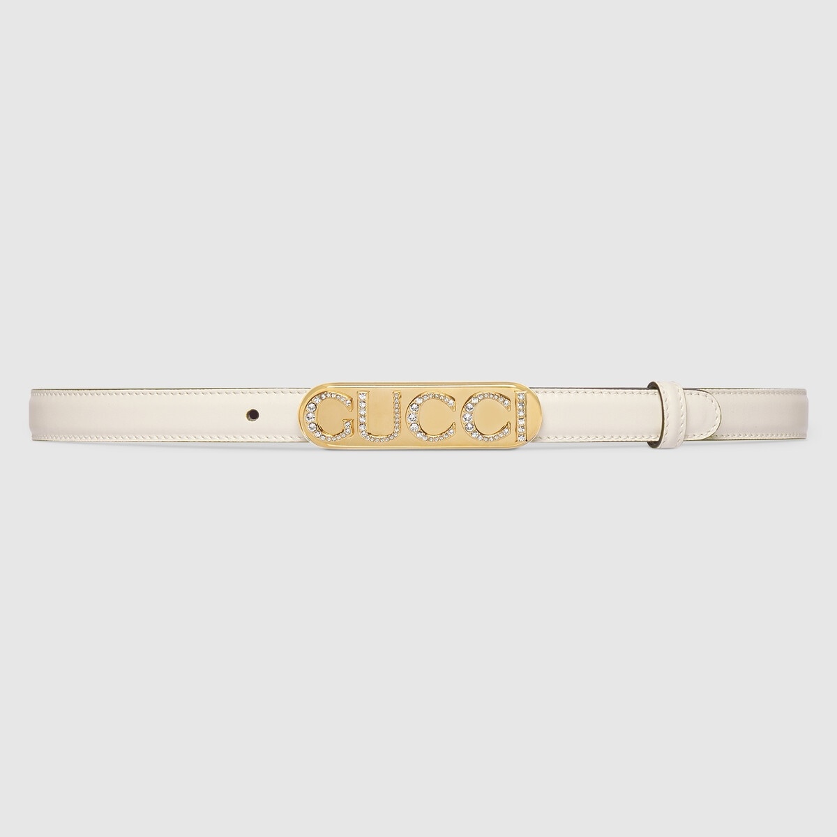 Thin belt with crystal Gucci buckle - 1