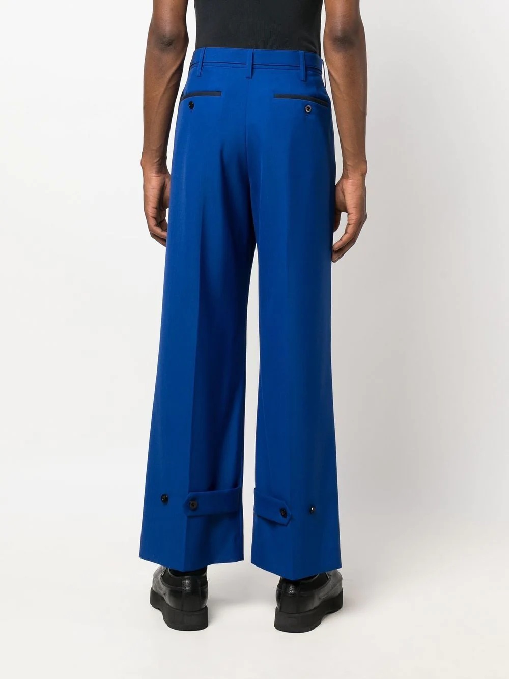 tailored belted-waist trousers - 4