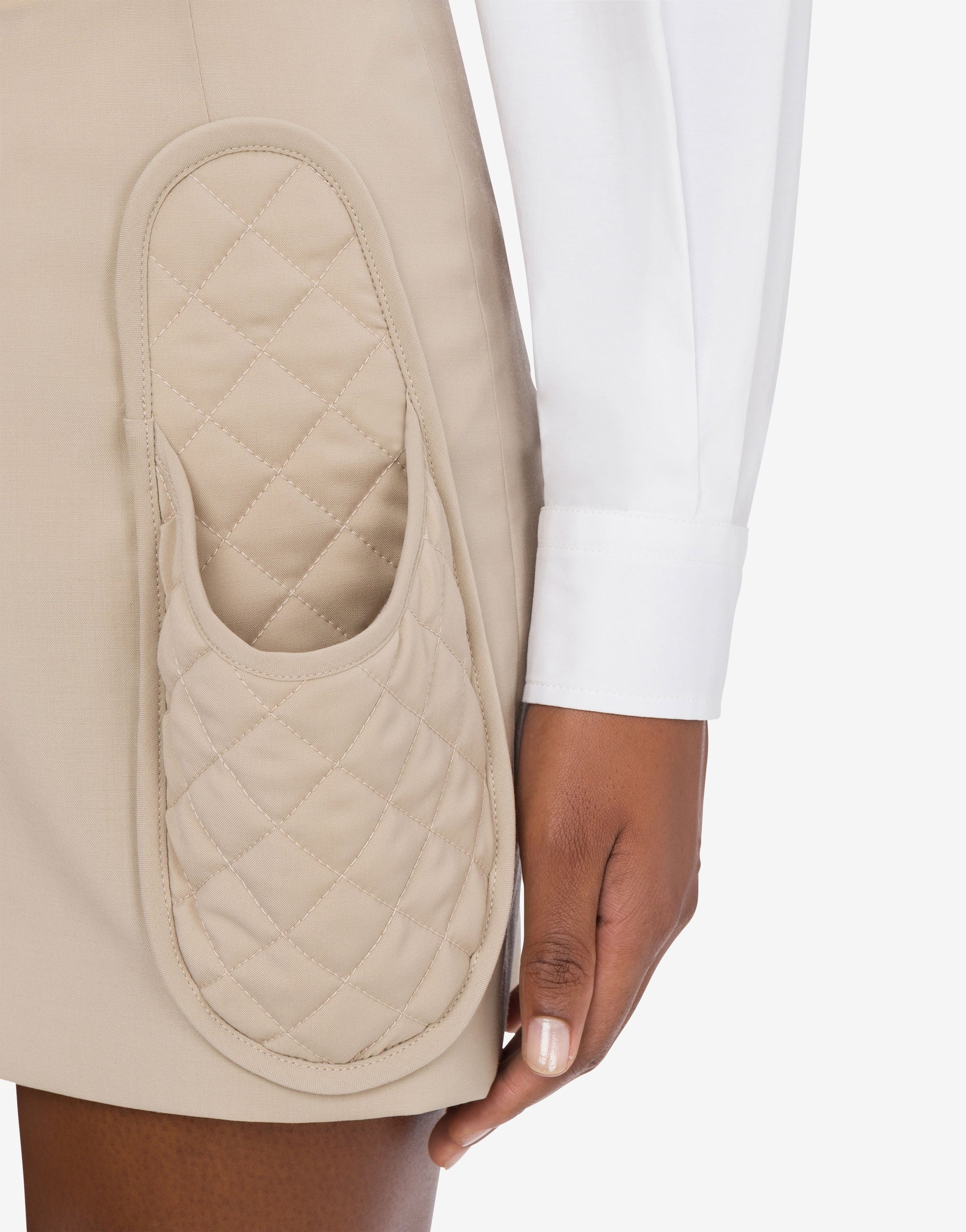 WOOL CANVAS SHORTS SLIPPERS - 3