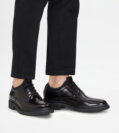 Tod's LACE-UPS IN LEATHER - BLACK outlook