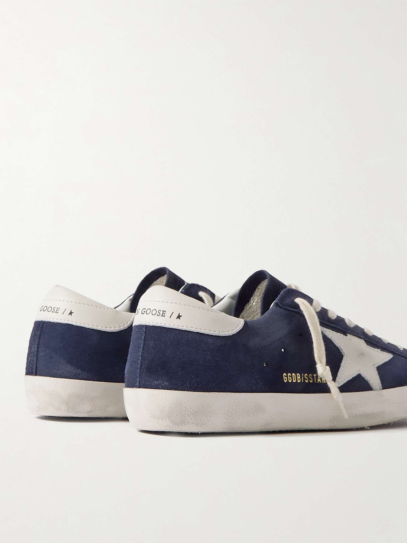 Super-Star Distressed Leather-Trimmed Suede Sneakers 5
